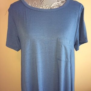 Lularoe large blue Carly dress nwt