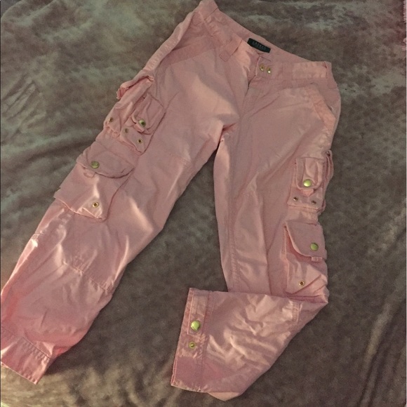 pink baggy cargo pants