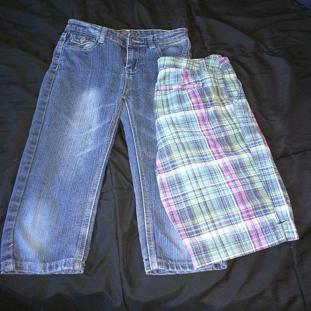 Girls size 12 shorts and capris