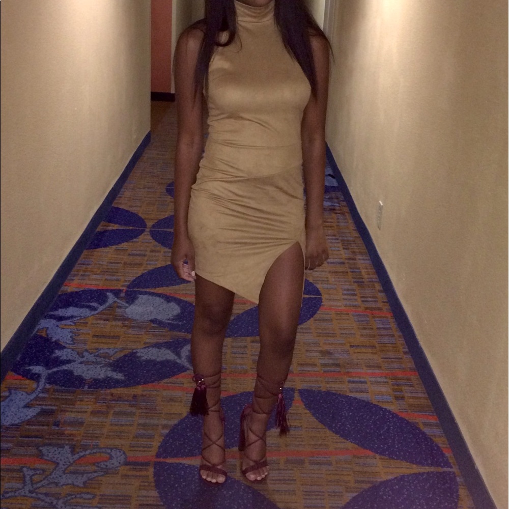 Suedette Bodycon dress