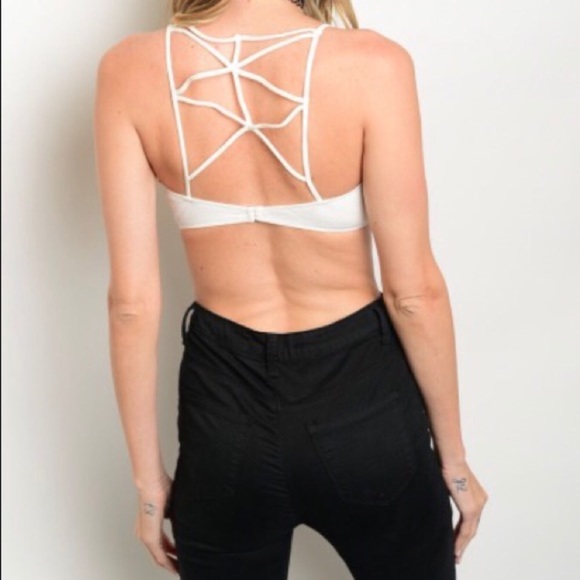 White Strappy Bralette - Picture 3 of 8