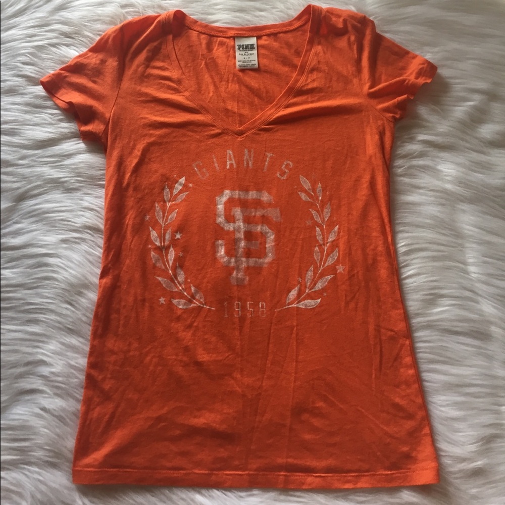 EUC SAN FRANCISCO GIANTS VS PINK V NECK WOMENS