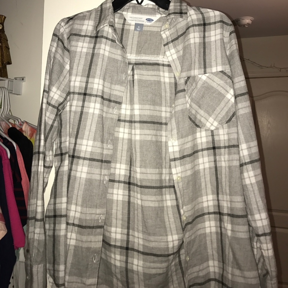 grey old navy flannel