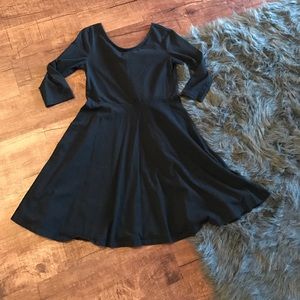 Scoop neck and back dress