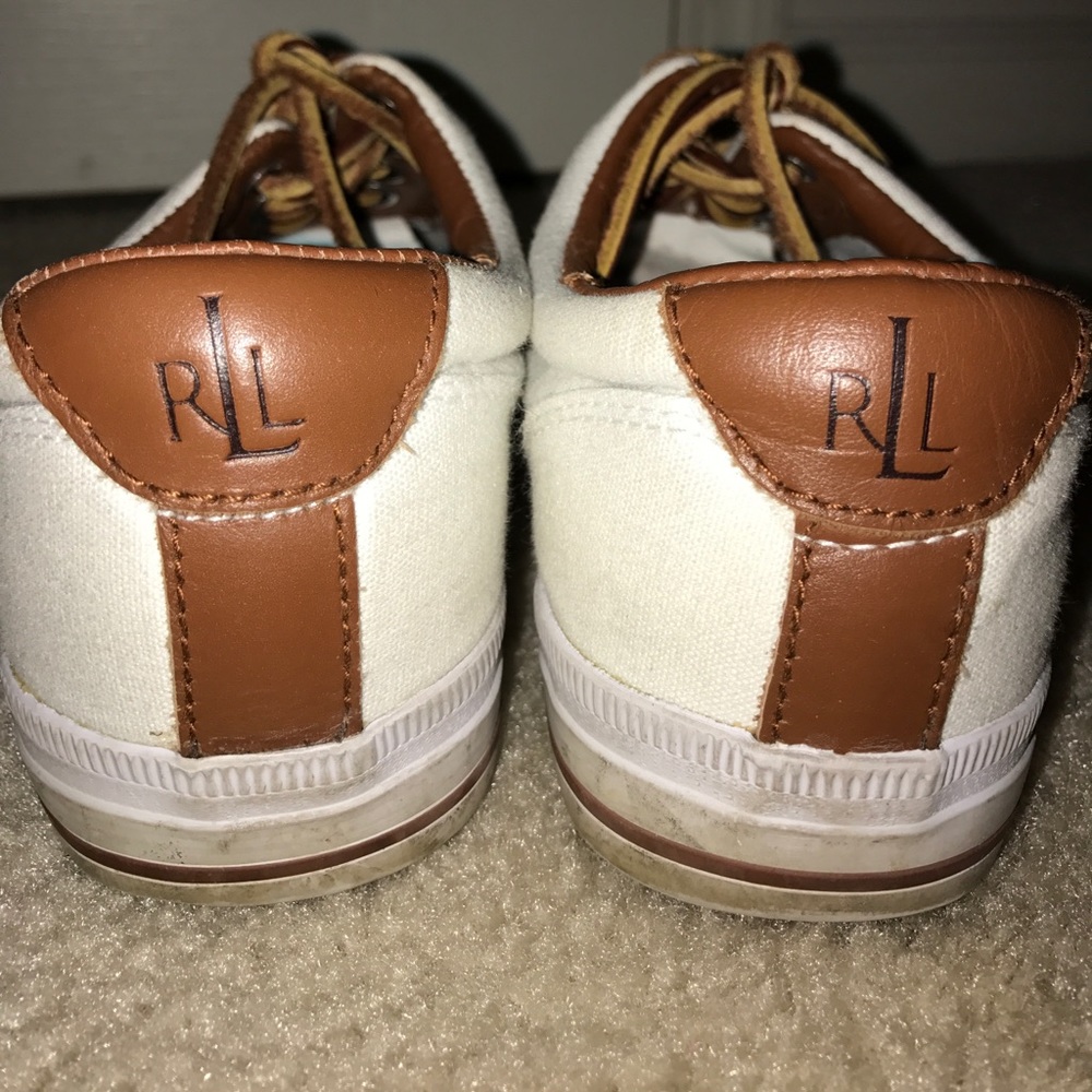 white Ralph Lauren sneakers!