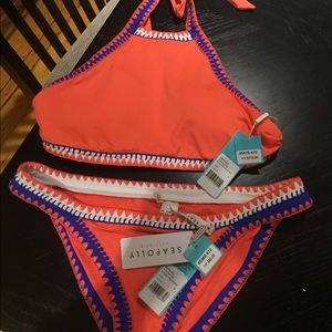 Seafolly High Neck Bikini and Hipster Bottom