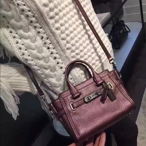 Coach Swagger 20 in metallic pebble leather