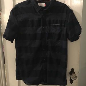 Men's striped button down short sleeve
