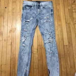 Pacsun blue ripped skinny jeans