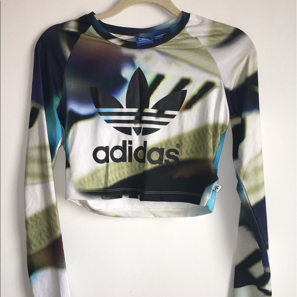 Adidas Cropped Long Sleeve Top