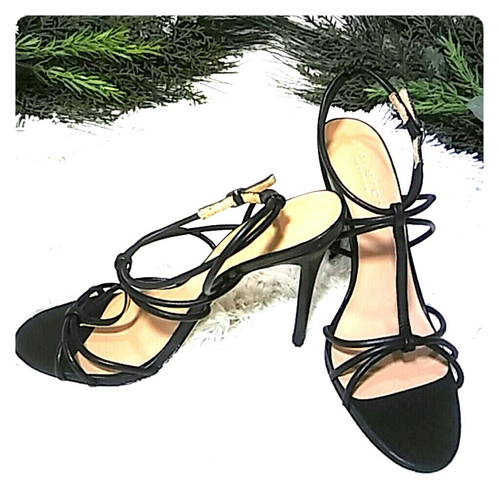 Halston strappy heels