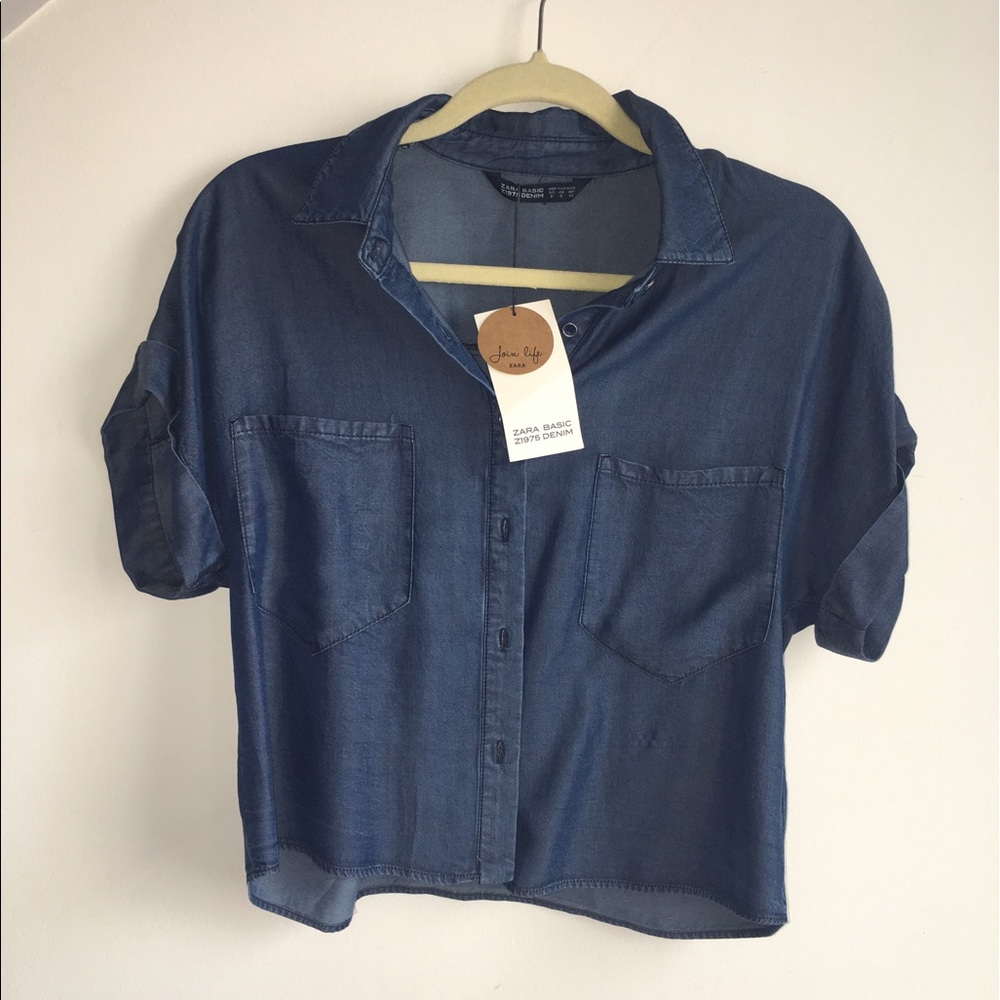 Zara Denim Crop Top