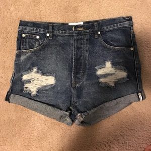 Free people jean shorts