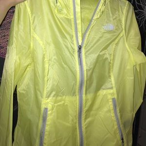 yellow north face windbreaker