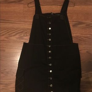 Overall Black Dress