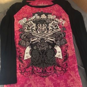 Pink and Black "Rock 'n' Roll Cowgirl" T-shirt