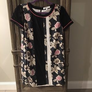 Elizabeth and James mesh sleeve dress