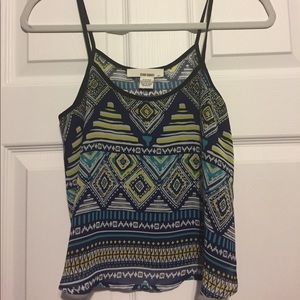 Multi color print crop top