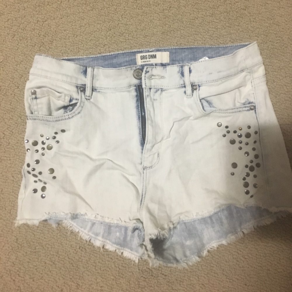 Garage light wash Denim High waisted shorts