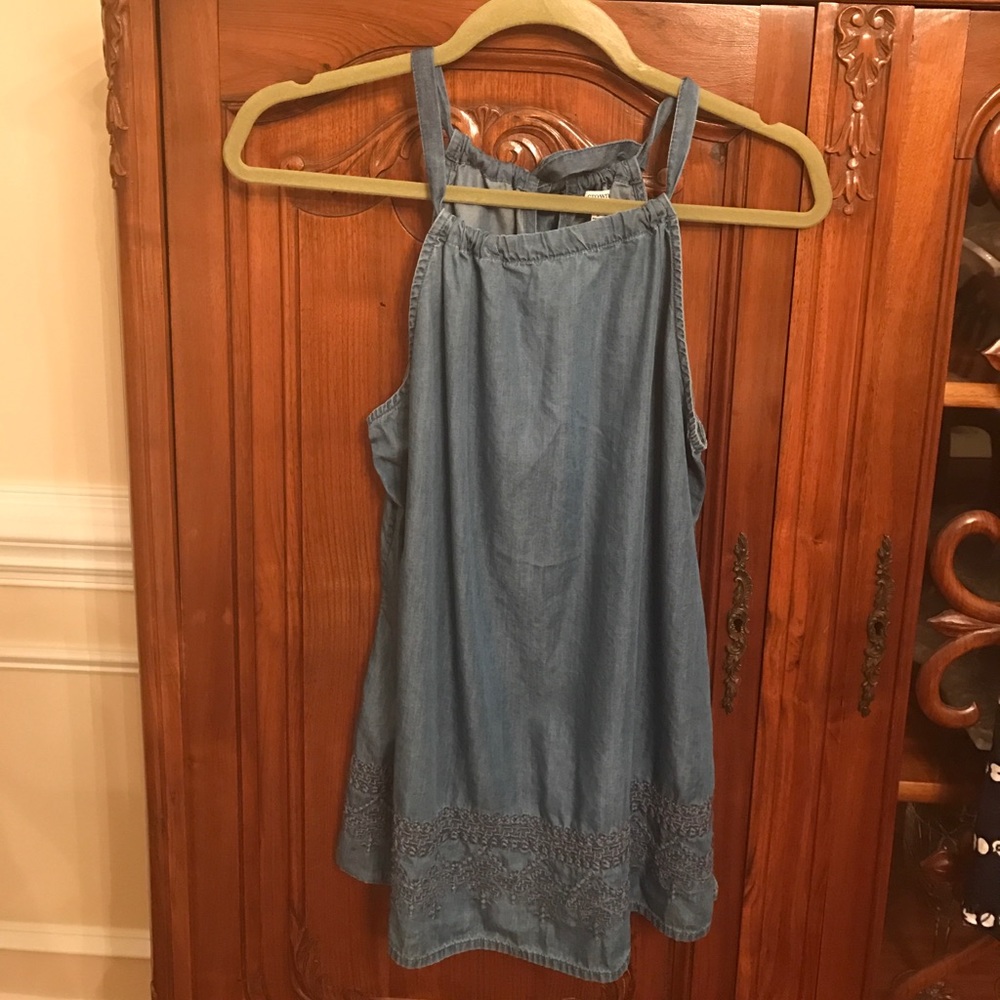 Crown and Ivy denim drawstring tank