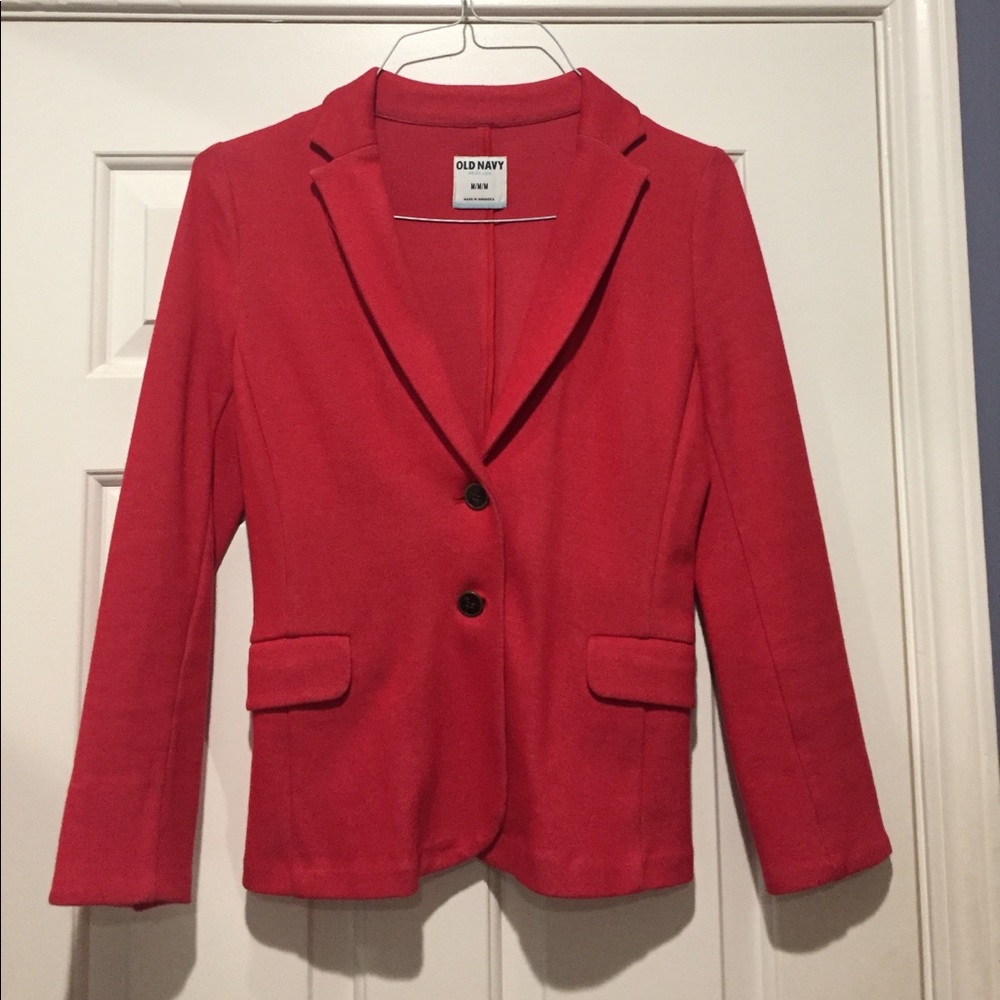 Red cotton blazer