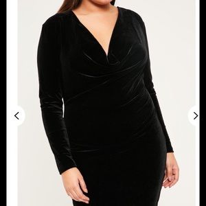 Black Cowl Neck Dress