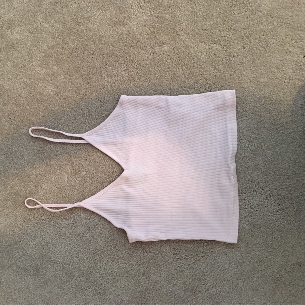 Topshop baby pink crop top