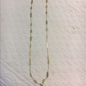 Stella and Dot long gold necklace