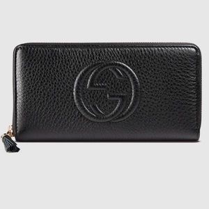 Gucci Soho Leather Zip Around Wallet
