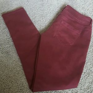 Wine Skinny Jeans