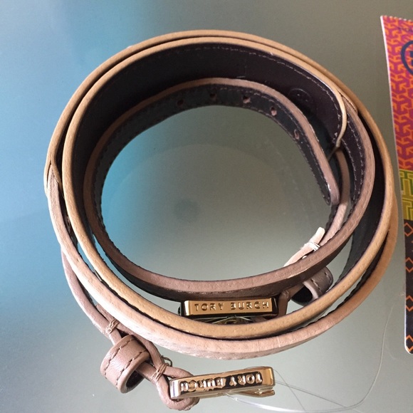 BNWT Tory Burch Natural Crossed Belt size Small main image 4