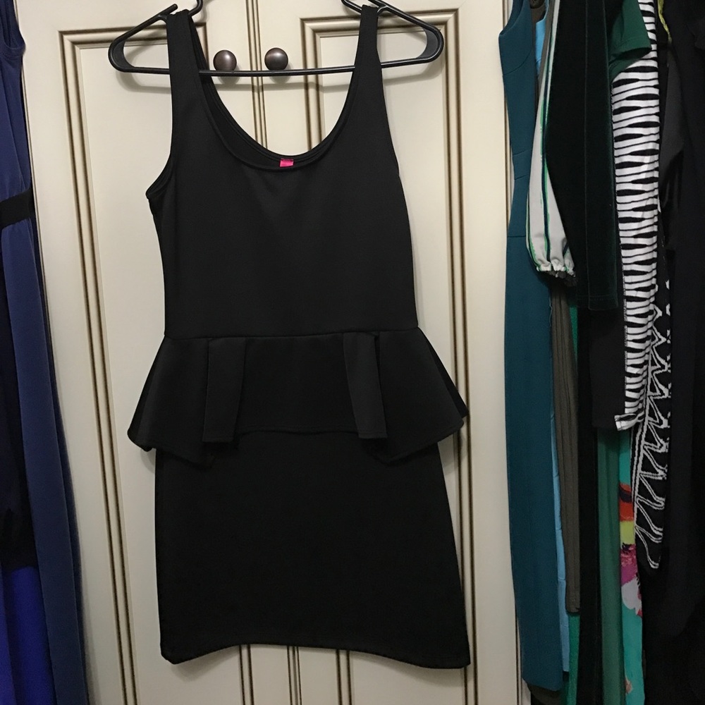Black peplum dress