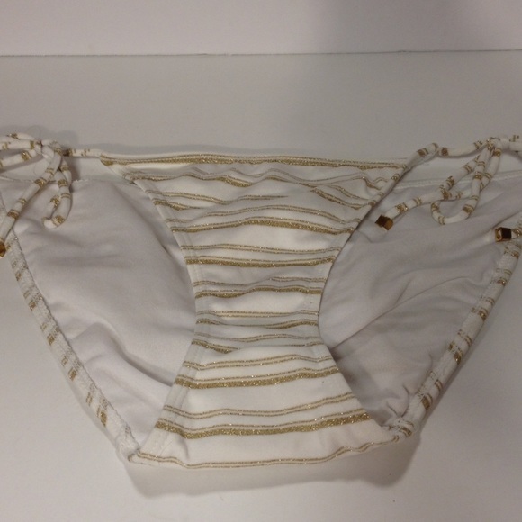 American Eagle Outfitters Other - American Eagle gold and white swim bottom medium