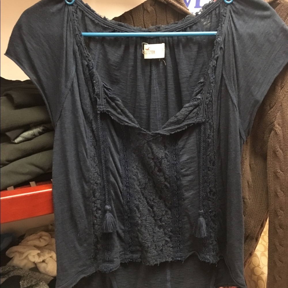 Blue hollister shirt