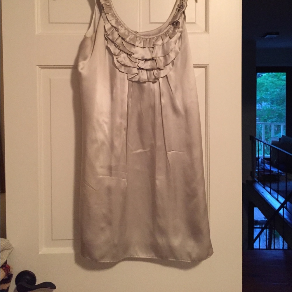 Satin silver dress