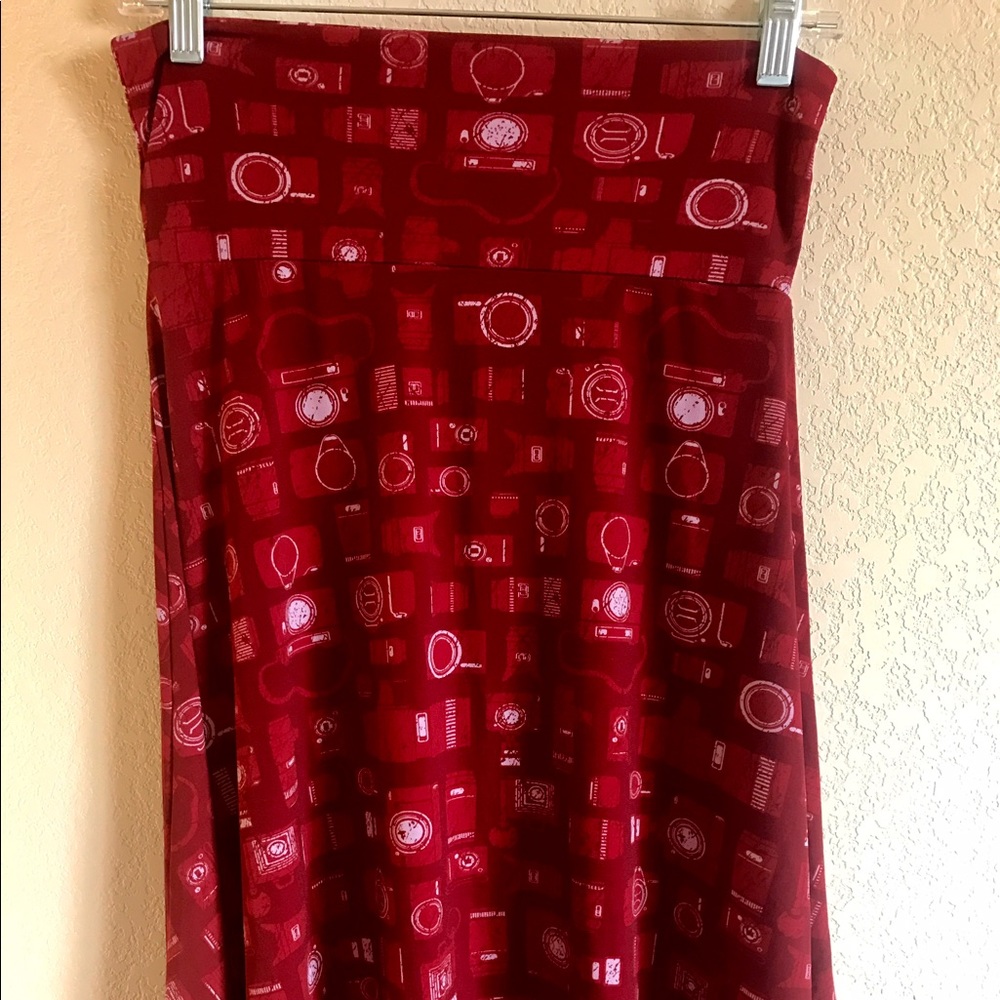 LuLaRoe Small Azure Skirt Camera Print