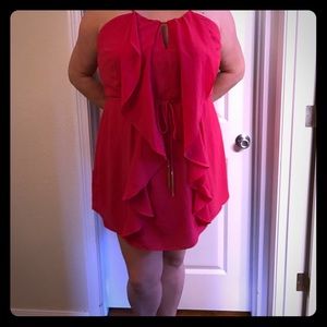 Hot Pink Waterfall Dress