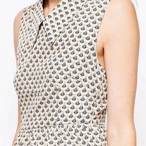 Miss Patina Double Dip Dress (20s Fan Print)