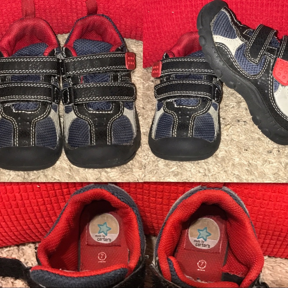 Carter's Blue, Red & Grey Sneakers .  Size 7