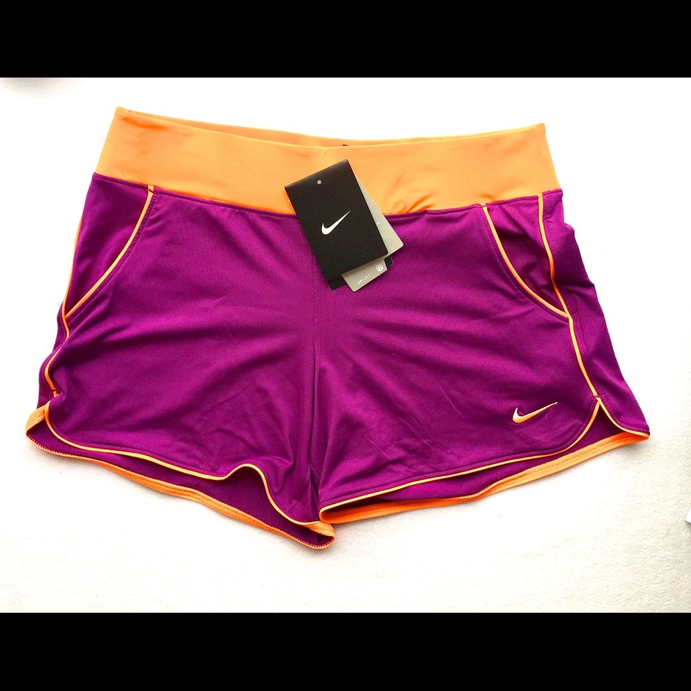 Girl's Nike Shorts Large Orange and Purple