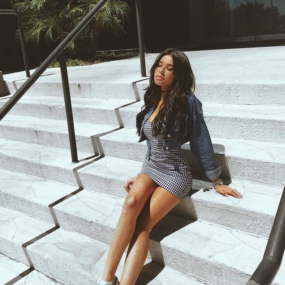 gingham mini dress - Picture 4 of 8