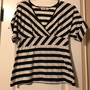 Cute black and white striped shirt