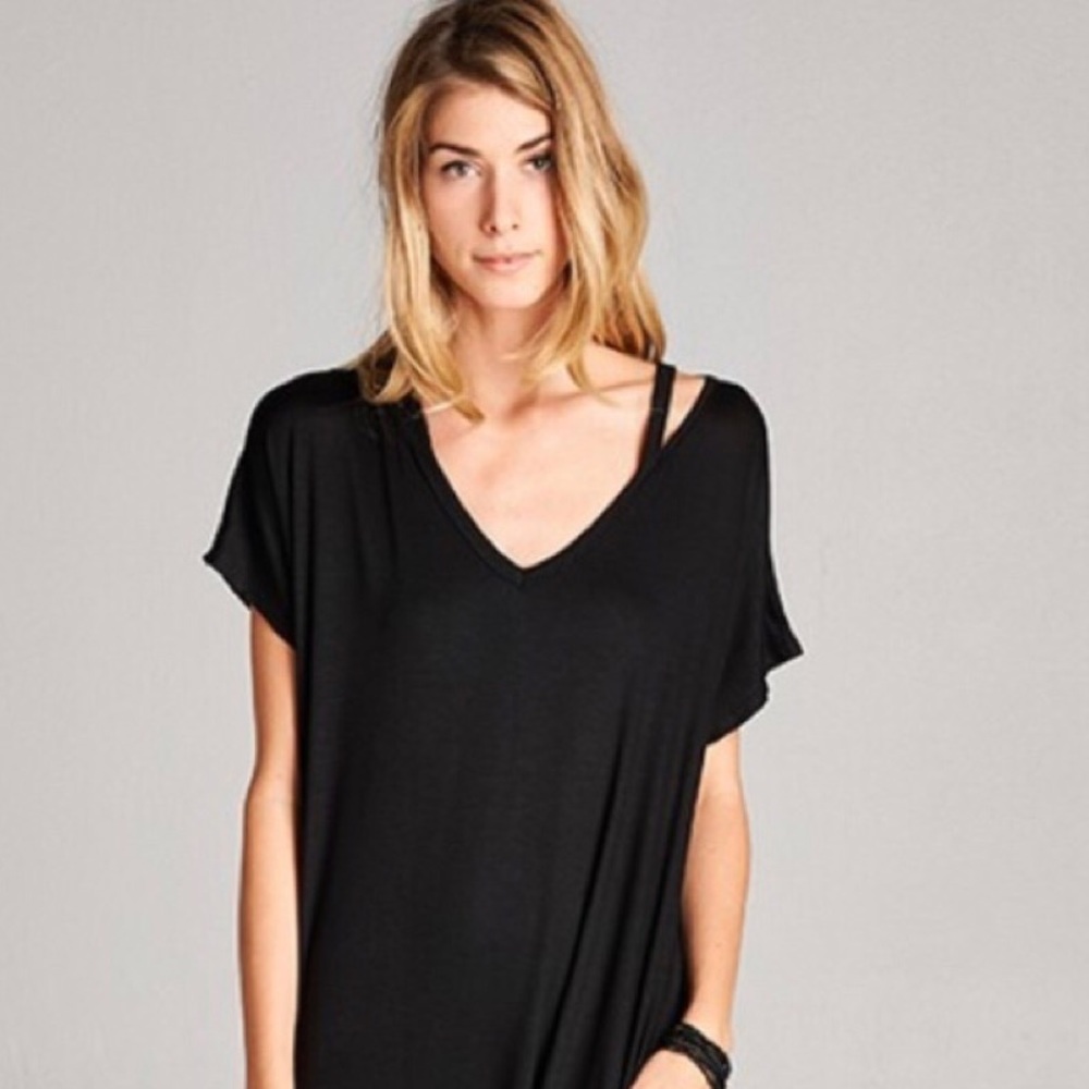 LAST❣️GREY or BLACK Oversized Side Slit Maxi - Picture 4 of 4