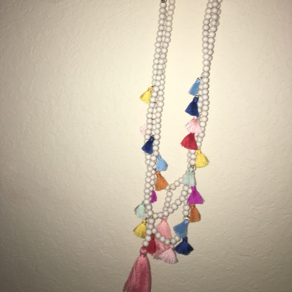 Beaded tassel necklace
