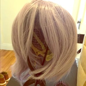 Light purple wig short