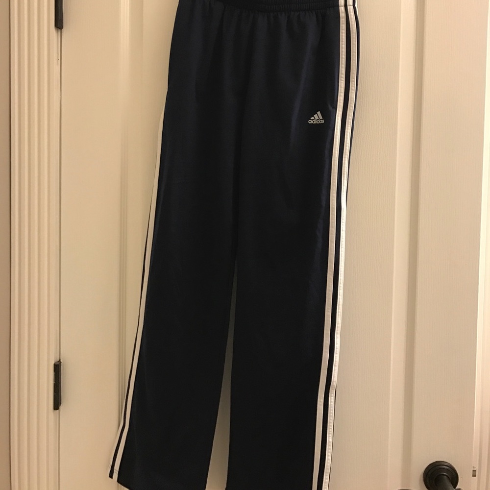 Adidas boys three stripe track pants