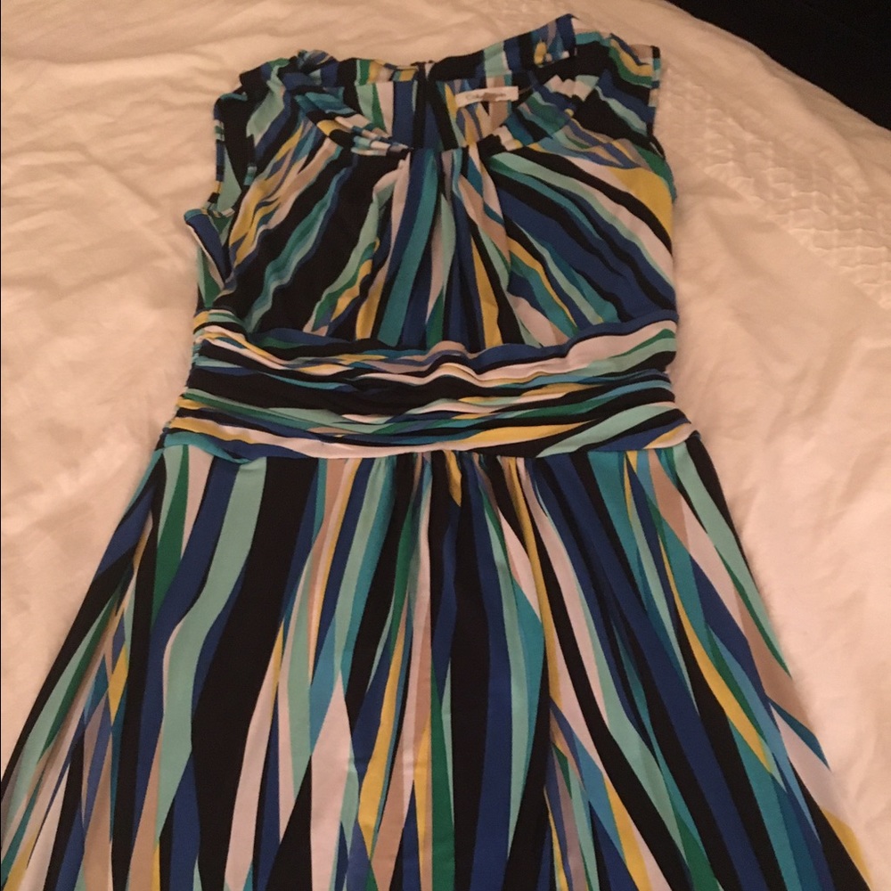 Calvin Klein Stripped Sleeveless Dress