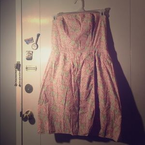 Star Flower Strapless Yacht Club Dress