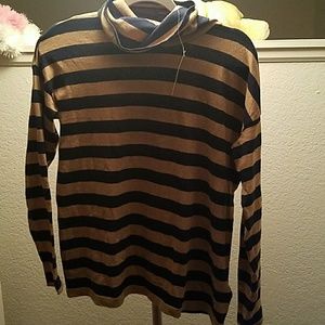 J crew striped turtleneck tee