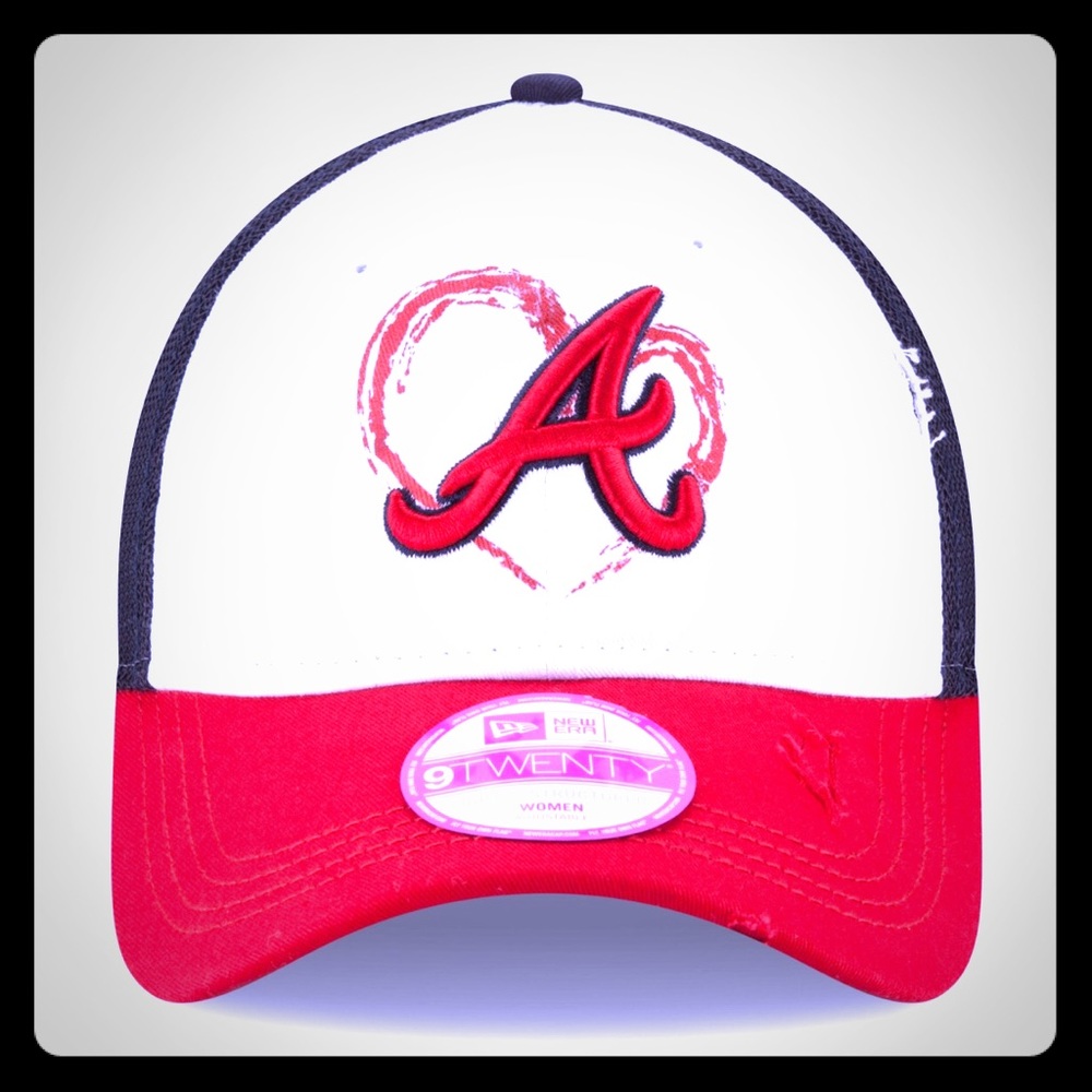 Atlanta Braves Trucker Hat Women's Distressed